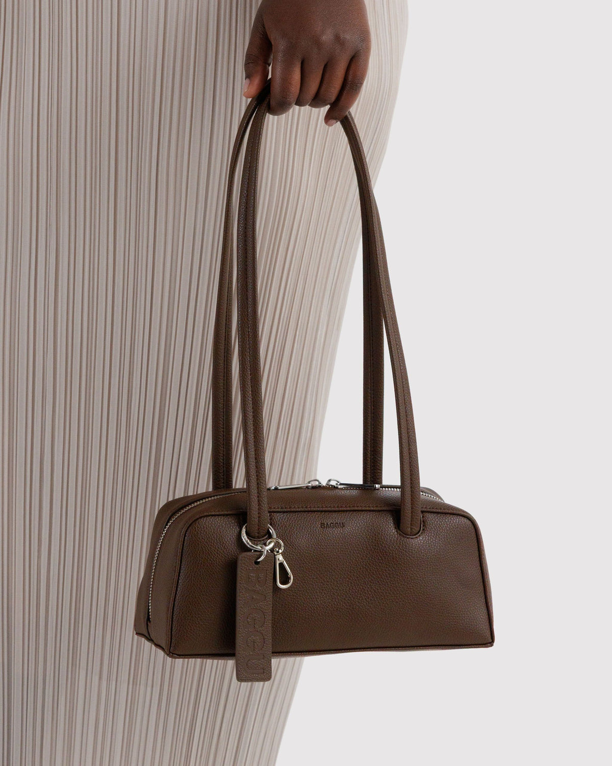 SMALL RECYCLED LEATHER BOWLER BAG - US 1983