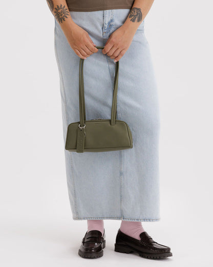SMALL RECYCLED LEATHER BOWLER BAG - US 3718